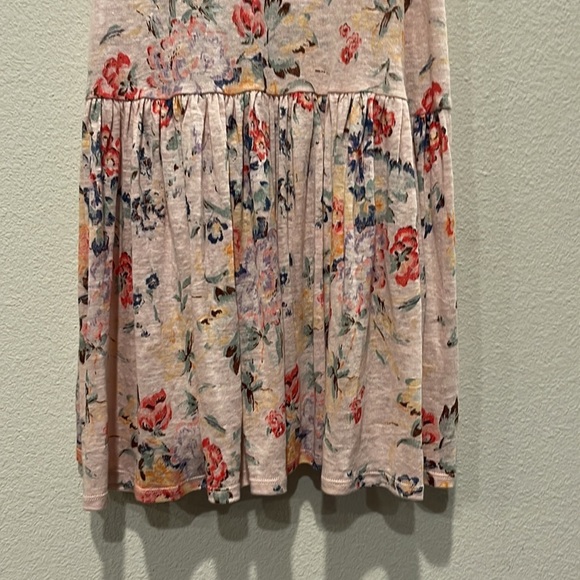 Rebecca Taylor| Rose Marlena Floral Linen Jersey Dress| Size Large - Picture 6 of 9